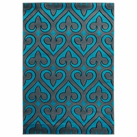 UNITED WEAVERS OF AMERICA 1 ft. 10 in. x 2 ft. 8 in. Bristol Heartland Turquoise Rectangle Accent Rug 2050 11469 24